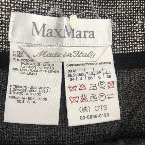 ⛔️SOLD⛔️MaxMara Gray back ruffle hem skirt size 4 - Picture 2 of 5